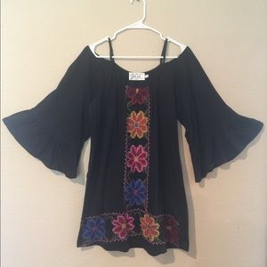Va Va Voom Cold Shoulder Embroidered Dress
